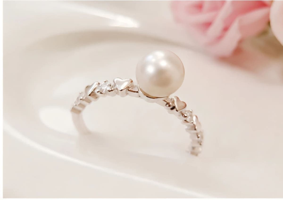 925 Sterling Silver Pearl Ring for Women & Girls Sterling Silver Pearl Ring